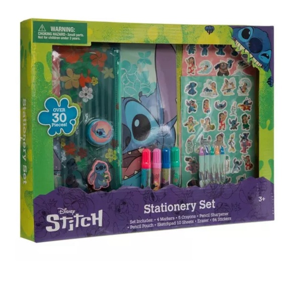 Lilo And Stitch 30 Pc Stationery Set Supplies Markers Stickers Eraser Stitch - Picture 3 of 3